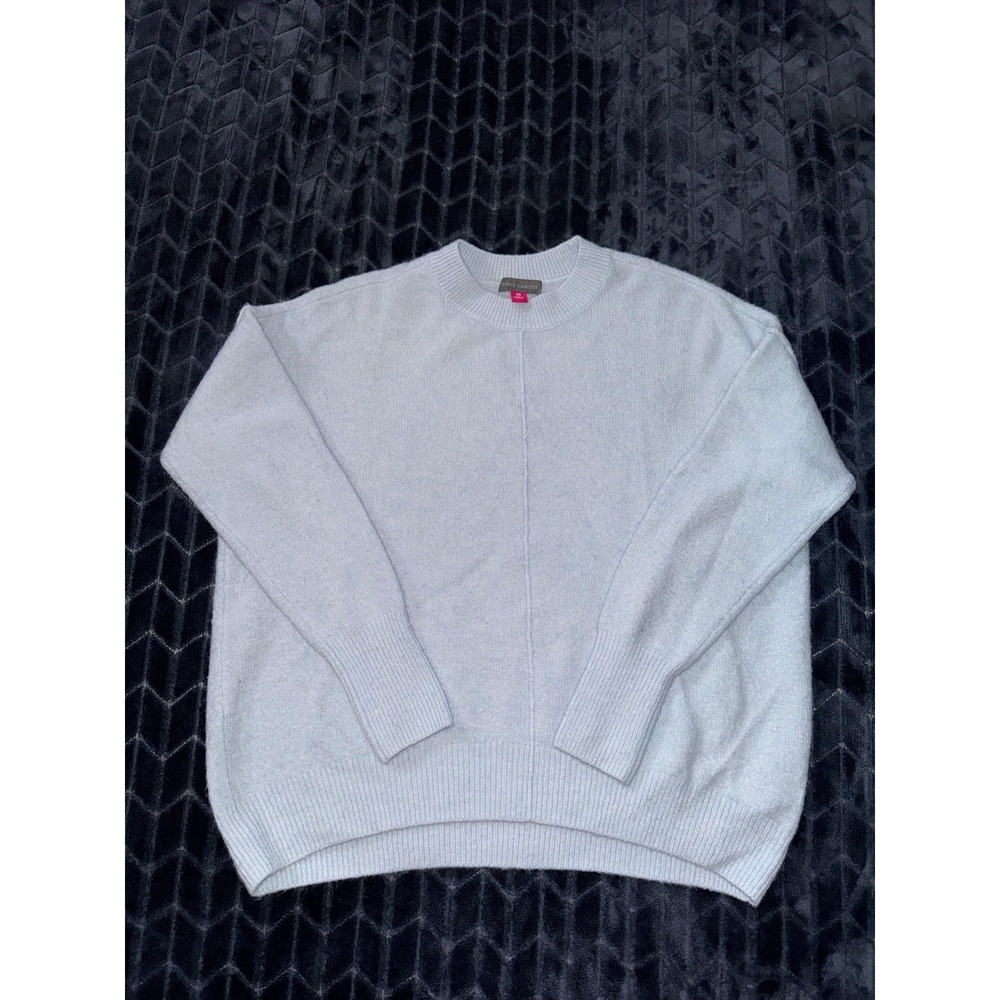 Vince Camuto Women's Blue Acrylic Tight-Knitted Long Sleeve Sweater Size Xsmall
